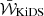 $ \bar{\mathcal{W}}_{\mathrm{KiDS}} $