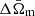 $ \Delta \bar{\Omega}_{\mathrm{m}} $
