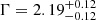 $ \Gamma=2.19^{+0.12}_{-0.12} $