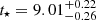 $ t_\star = 9.01^{+0.22}_{-0.26} $