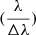 $ (\frac{\lambda}{\Delta \lambda}) $