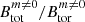 $ B^{m\neq0}_{\mathrm{tot}}/B^{m\neq0}_{\mathrm{tor}} $