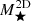 $ M_{\bigstar}^{\mathrm{2D}} $