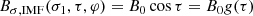 $$ \begin{aligned} B_{\sigma ,\mathrm{IMF}}(\sigma _1,\tau ,\varphi ) = B_0 \cos {\tau } = B_0 g(\tau ) \end{aligned} $$