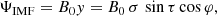 $$ \begin{aligned} \Psi _{\rm IMF} = B_0 { y} = B_0 \, \sigma \, \sin \tau \cos \varphi , \end{aligned} $$