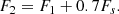 $$ \begin{aligned} F_2=F_1+0.7 F_s . \end{aligned} $$