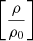 $ \left[\frac{\rho}{\rho_0}\right] $