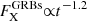 $ F_{\mathrm{X}}^{\mathrm{GRBs}}{\propto}t^{-1.2} $
