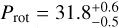 ${P_{{\rm{rot }}}} = 31.8_{ - 0.5}^{ + 0.6}$