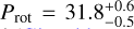 ${P_{{\rm{rot }}}} = 31.8_{ - 0.5}^{ + 0.6}$