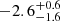 $ -2.6^{+0.6}_{-1.6} $