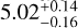 $5.02_{ - 0.14}^{ + 0.14}$