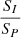 $ \frac{S_I}{{S_P}} $