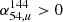 $ \alpha_{54,u}^{144} > 0 $