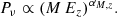 $$ \begin{aligned} P_{\nu } \propto (M \, E_z)^{\alpha _{M,z}}. \end{aligned} $$