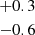 $ {{+0.3}\atop { -0.6}} $