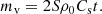 $$ \begin{aligned} m_{\rm v}=2S\rho _0C_{\rm s}t. \end{aligned} $$