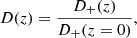 $$ \begin{aligned} D(z) = \frac{D_+(z)}{D_+(z=0)}, \end{aligned} $$