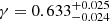 $ \gamma=0.633^{+0.025}_{-0.024} $