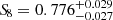 $ {S\!}_{8} = 0.776^{+0.029}_{-0.027} $