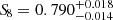 $ {S\!}_{8} = 0.790^{+0.018}_{-0.014} $