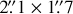 $\[2^{\prime \prime}_\cdot1 \times 1^{\prime \prime}_\cdot7\]$