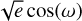$\sqrt{e} \cos (\omega)$