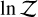 $\ln \mathcal{Z}$