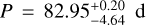 $P=82.95_{-4.64}^{+0.20} \ \mathrm{d}$