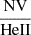 $ \frac{\mathrm{NV}}{\mathrm{HeII}} $
