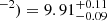 $ ^{-2}) = 9.91_{-0.09}^{+0.11} $