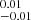 $ ^{0.01}_{-0.01} $