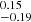 $ ^{0.15}_{-0.19} $