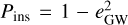 $P_{\rm ins} = 1 - e_{\rm GW}^2$