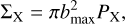 $\Sigma_{\rm X} = {\pi}b_{\rm max}^2P_{\rm X},$