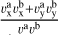 $\frac{v_{x}^{\mathrm{a}} v_{x}^{\mathrm{b}}+v_{y}^{\mathrm{a}} v_{y}^{\mathrm{b}}}{v^{\mathrm{a}} v^{\mathrm{b}}}$