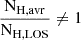 $ \frac{\mathrm{N_{H,avr}}}{\mathrm{N_{H,LOS}}} \neq 1 $