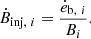 $$ \begin{aligned} \dot{B}_{\text{inj},\ i} = \frac{ \dot{e}_{\text{b},\ i}}{ B_i}. \end{aligned} $$