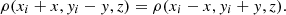 $$ \rho (x_i + x, y_i - y, z) = \rho (x_i - x, y_i + y, z). $$