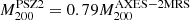 $ M_{200}^{\mathrm{PSZ2}}=0.79M_{200}^{\mathrm{AXES-2MRS}} $