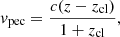 $$ \begin{aligned} v_{\rm pec} = \frac{c(z-z_{\rm cl})}{1+z_{\rm cl}}, \end{aligned} $$