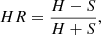 $$ \begin{aligned} HR=\frac{H-S}{H+S}, \end{aligned} $$