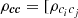 $ {\rho }_{{\boldsymbol {c}}{\boldsymbol {c}}} = [{\rho _{c_{i}c_{j}}} $