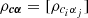 $ {\rho }_{{\boldsymbol {c}}{\boldsymbol {\alpha }}} = [{\rho _{c_{i}\alpha _{j}}}] $