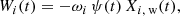 $$ \begin{aligned} W_i(t) = -\omega _i\, \psi (t)\, X_{i,\text{ w} }(t) ,\end{aligned} $$