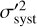$\[\sigma_{\text {syst }}^{\prime 2}\]$