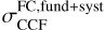 $\[\sigma_{\text {CCF }}^{\mathrm{FC}, \text {fund}+ \text {syst}}\]$