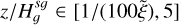 \[z/H_g^{sg} \in [1/(100{\rm{ }}\widetilde \xi ),5]\]