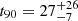$ t_{90} = 27^{+26}_{-7} $