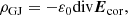 $$ \begin{aligned} \rho _{\rm GJ}= -\varepsilon _0 \mathrm{div} \boldsymbol{E}_{\rm cor}, \end{aligned} $$